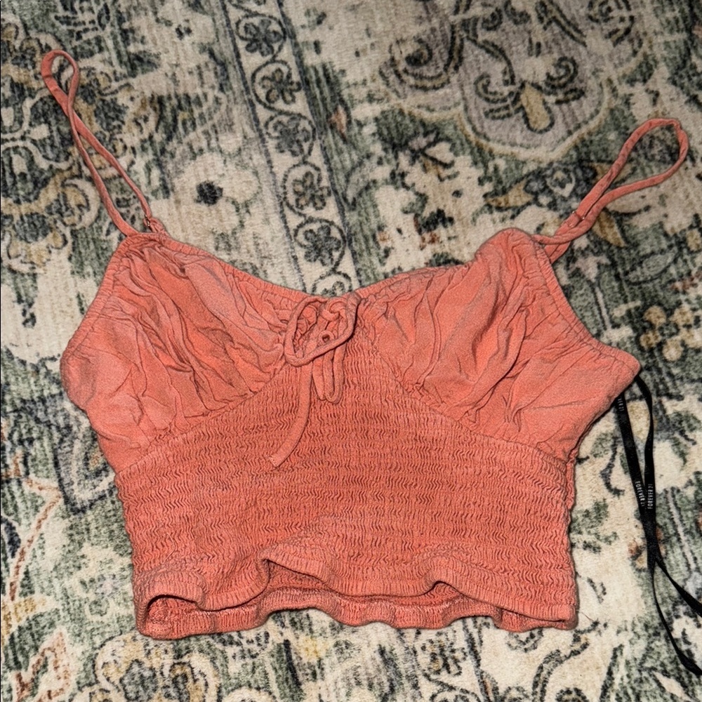 Forever 21 Coral Smocked Tank Top